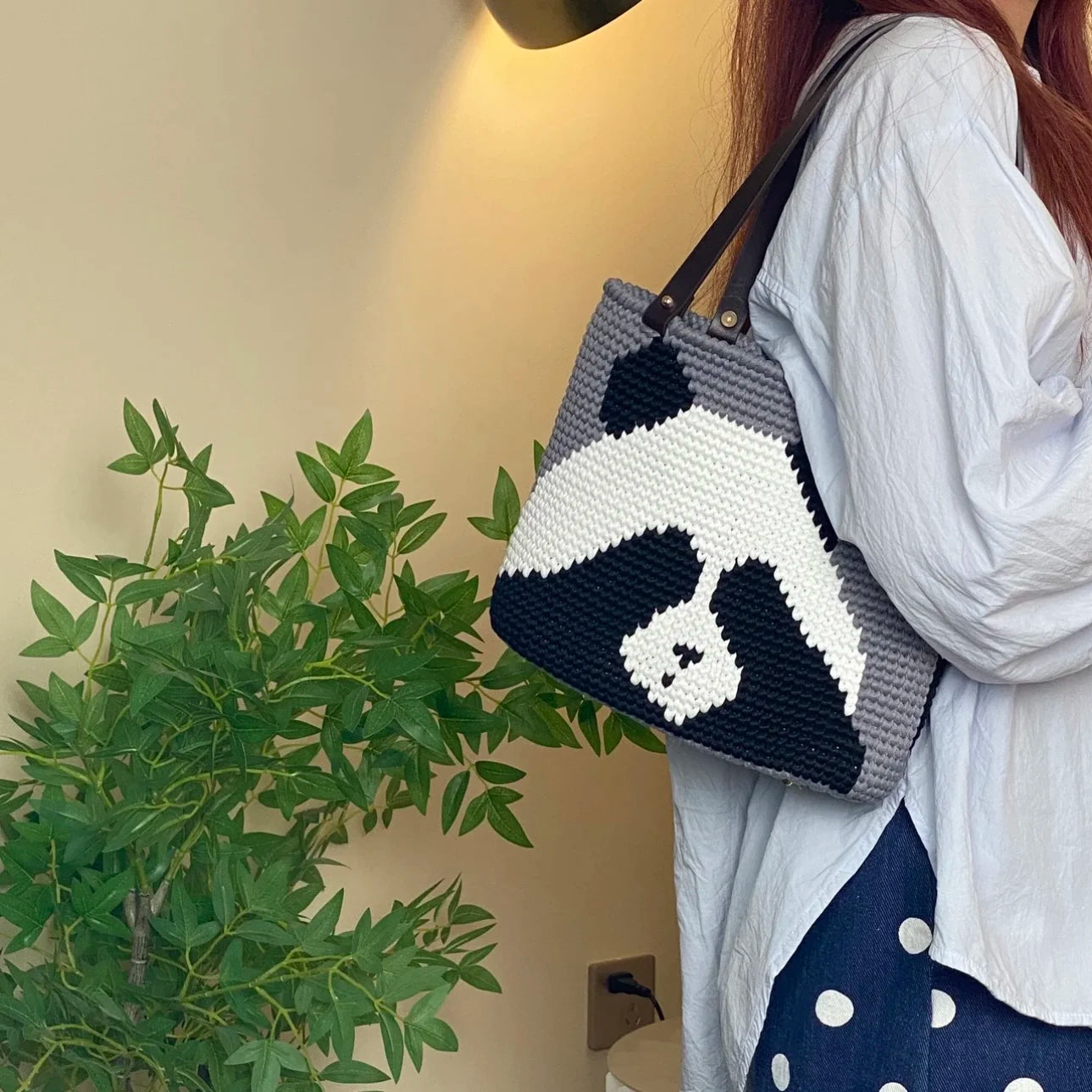 Chunky Panda Crochet Tote Kit