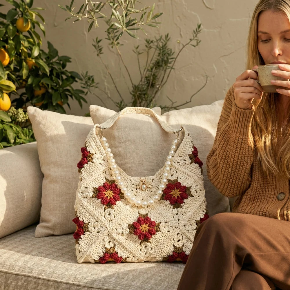 CrochetPark™ Garden Rose Hobo Kit