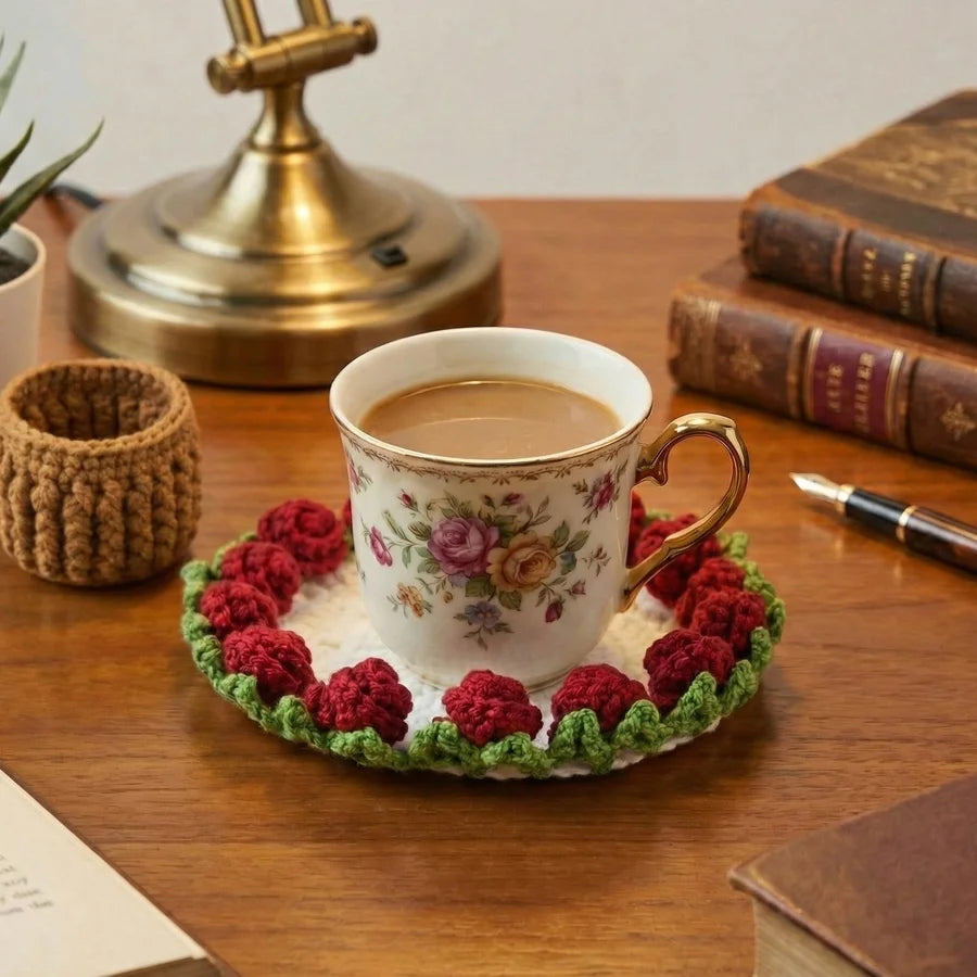 Rose Garden Crochet Coaster
