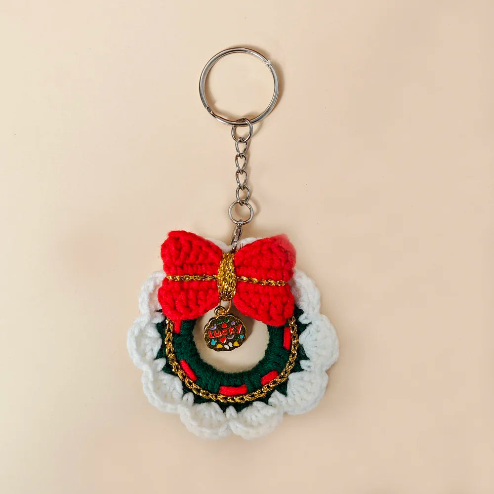 CrochetPark™ Handmade crocheted Christmas key chain