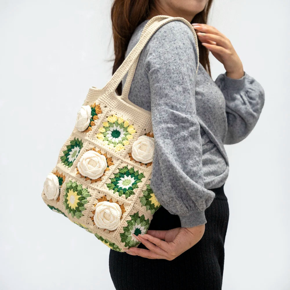 Morning Camellia Crochet Bag DIY KIT